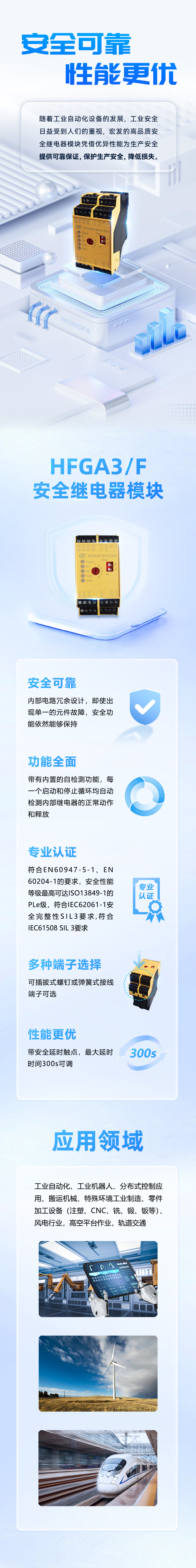 HFGA3/F安全繼電器模塊，安全可靠，性能更優(yōu)！